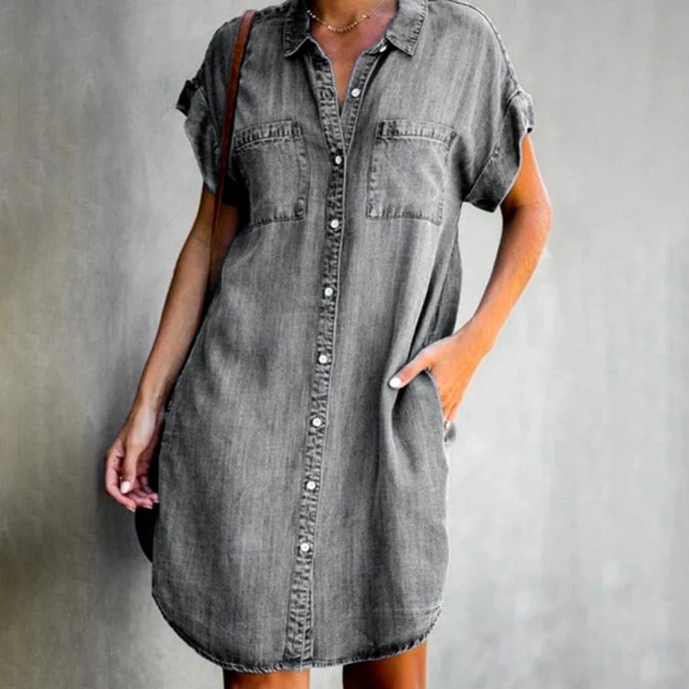 Chloe | Modern denim shirt dress