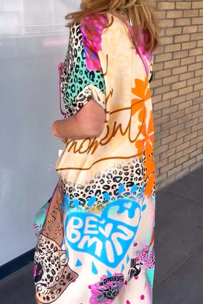 Chloe | Leopard print dress with V-neckline