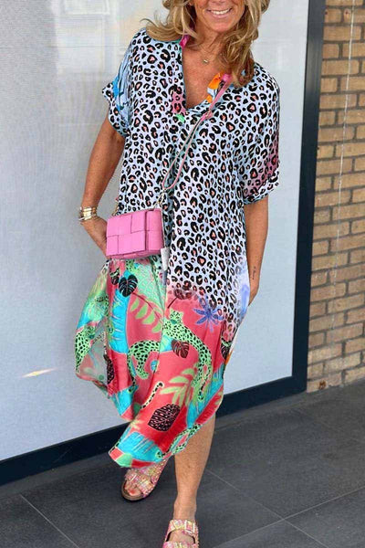Chloe | Leopard print dress with V-neckline