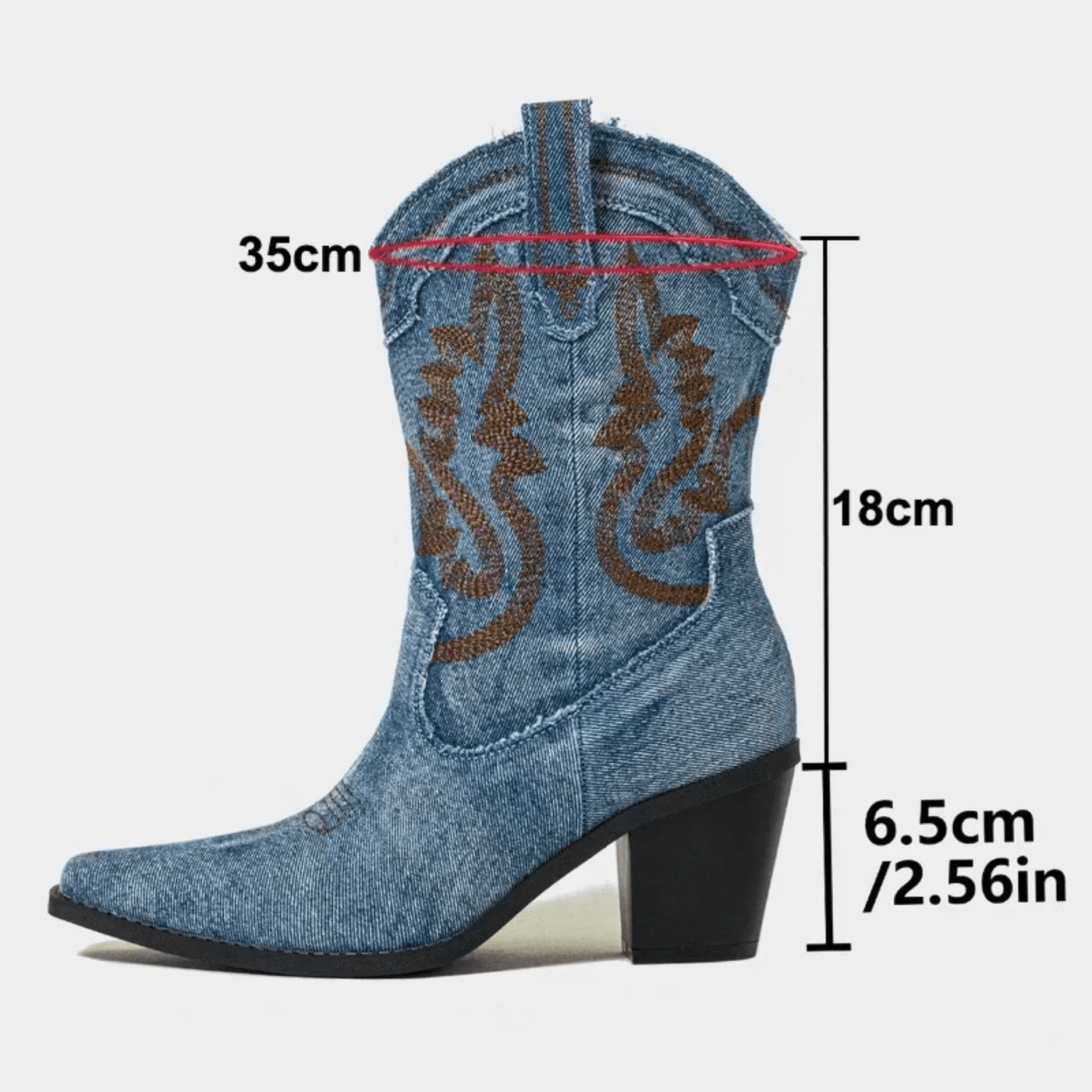 Chloe | Denim ankle boots