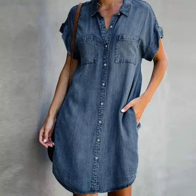 Chloe | Modern denim shirt dress