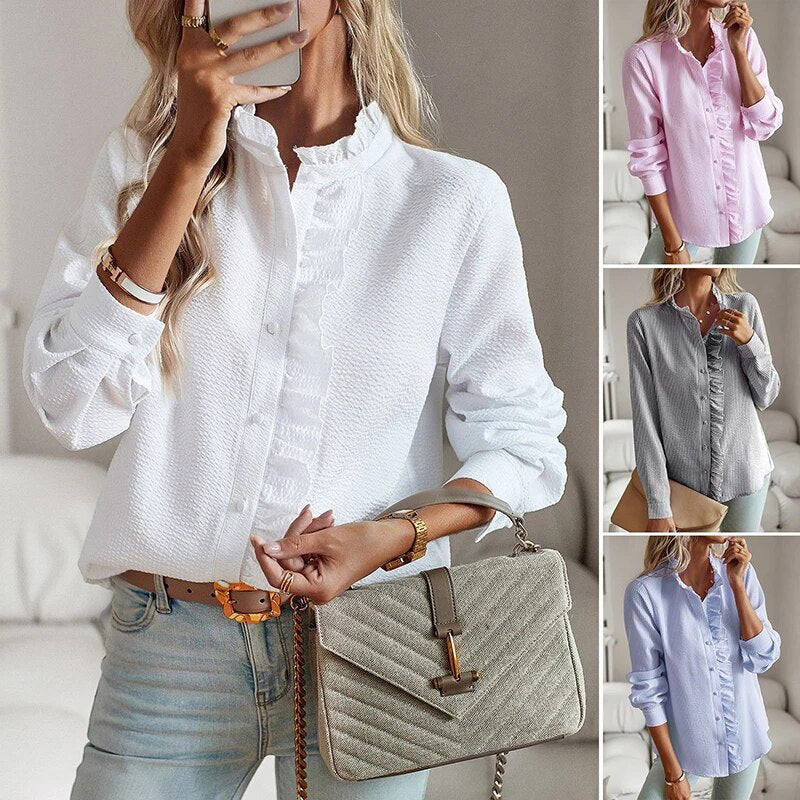 Chloe | Blouse with ruffles