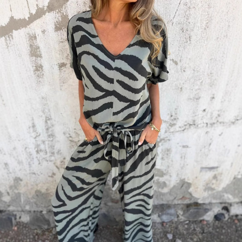 Chloe | Loose zebra 2-piece set