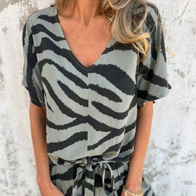 Chloe | Loose zebra 2-piece set