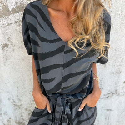 Chloe | Loose zebra 2-piece set