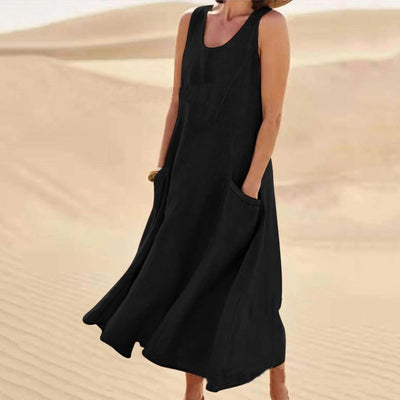 Chloe | Linen dress with pockets