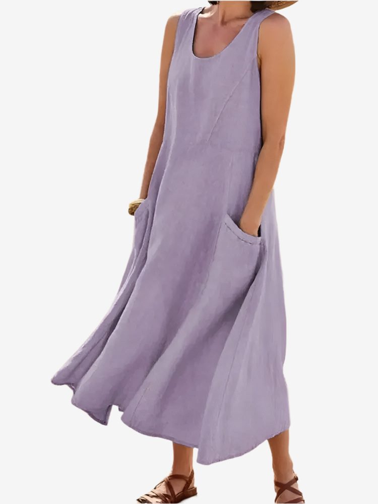 Chloe | Linen dress with pockets