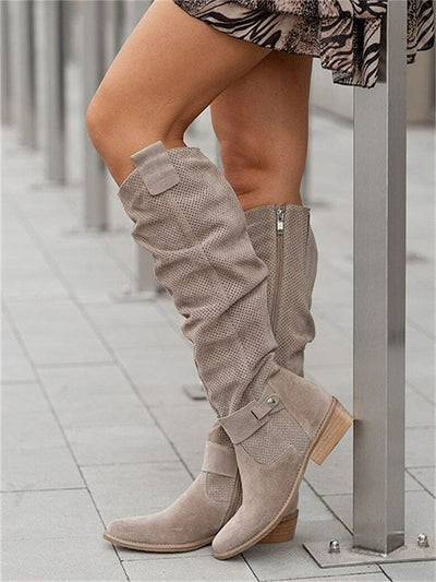 Chloe  | Suede high-knee boots